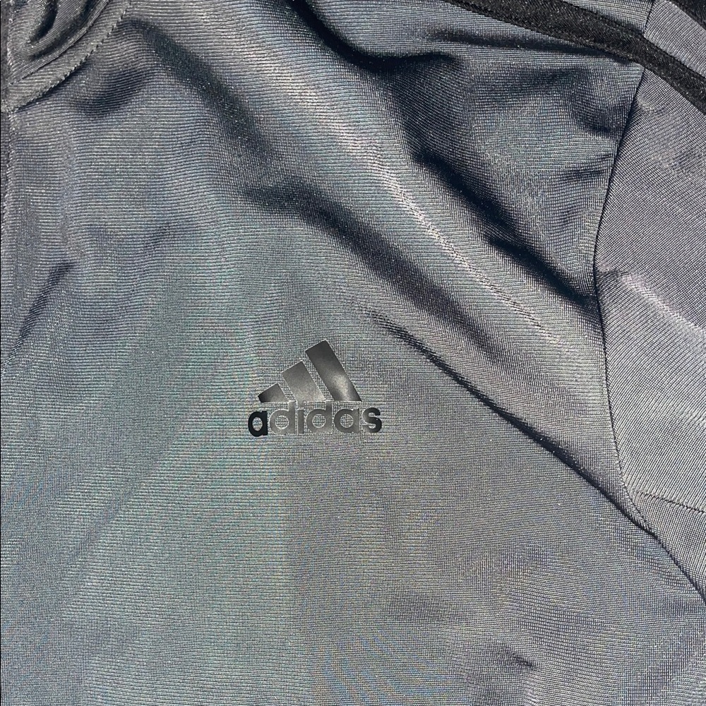 Adidas Black Full-Zip Jacket with Stripes
